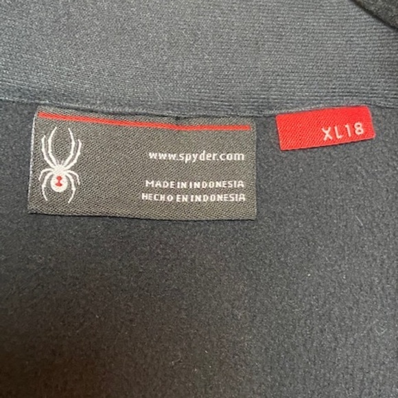 SPYDER Boy's Zip Up Fleece Lined T-Neck Jacket XL - Picture 5 of 7